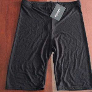 Pretty Little Thing basic black biker shorts